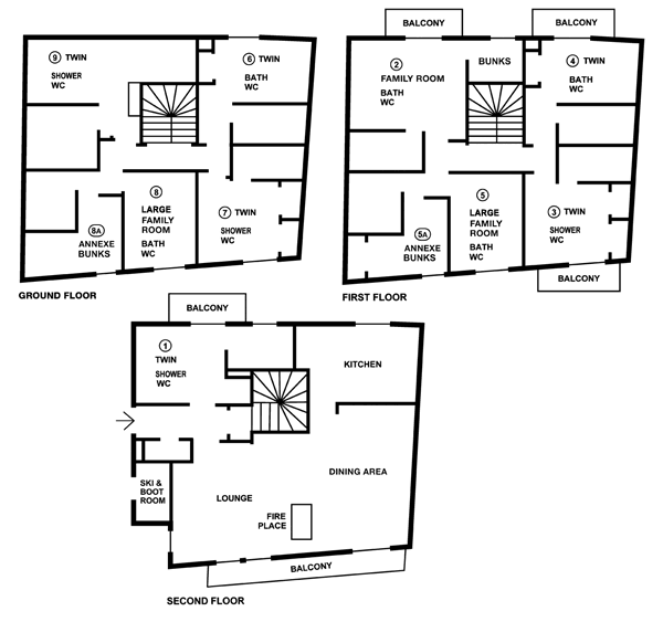 Chalet Le Rabel La Tania Floor Plan 1